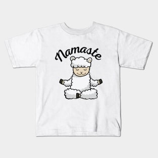 Namaste Meditating Sheep Kids T-Shirt